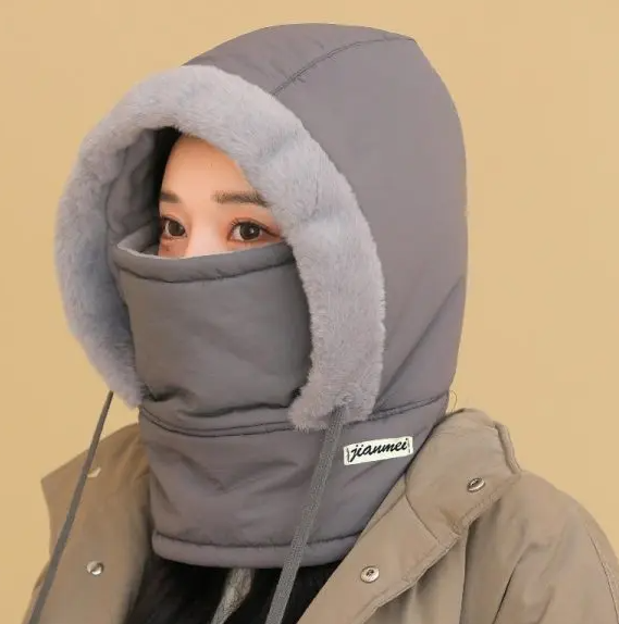 Polar Fleece Winter Balaclava – Thick Warm Hood Hat with Face Mask for Men & Women
